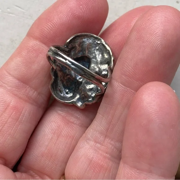Sterling art nouveau portrait ring - Picture 3 of 10